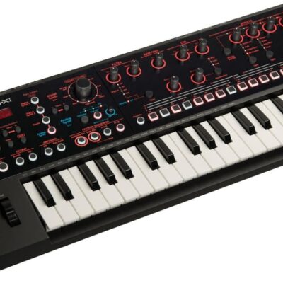 Roland JD-XI 37-Key Interactive Analog or Digital Crossover Synthesizer (Black) Bundle with XLR Cable and 2 x MIDI Cable (4 Items)