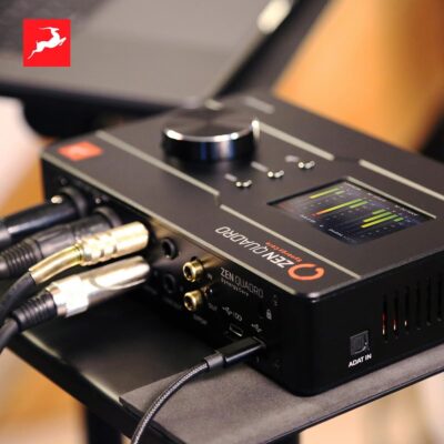 Antelope Audio Zen Quadro USB-C Podcast & Recording Interface — 4 Discrete Studio-Grade Mic Preamps, Pro Conversion & Clocking, Built-In Studio Effects — Bus-Powered — 14-In/10-Out