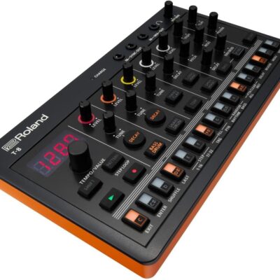 61OxywXKPL. AC SL1200 Roland AIRA Compact T-8 BEAT MACHINE | Ultra-Portable Rhythm and Bass Machine with Genuine Roland Sounds | TR-REC Drum Sequencer | Six Rhythm Tracks | Built-in Effects | USB and MIDI Connectivity