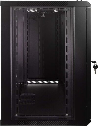 61PWUsmb5L. AC SL1000 NavePoint 12U Server Rack Enclosure with Glass Door, Cooling Fan, Locks, & Removable Side Panels – 12U Wall Mount Network Cabinet 19 Inch Rack 17.7 Deep (450mm)
