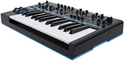 Novation BASS STATION II Bundle: 25-Key Monophonic MIDI USB Analog Keyboard Synthesizer, ATH-M40x Closed-Back Dynamic Studio Monitor Headphones, 2-items
