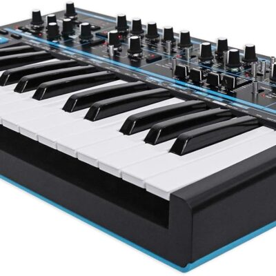 Novation BASS STATION II Bundle: 25-Key Monophonic MIDI USB Analog Keyboard Synthesizer, ATH-M40x Closed-Back Dynamic Studio Monitor Headphones, 2-items