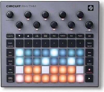 61RPF8JenXS. AC SL1000 1781373520 9801 Novation Circuit Rhythm Groovebox Workstation with Standalone Sampler Bundle with Studio Pro Monitor Headphones, 32GB Memory Card, and 2x MIDI Cable