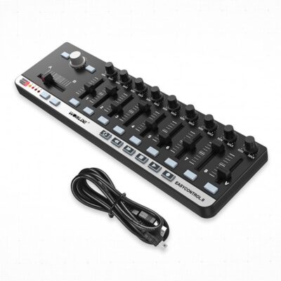 61S2hIqv1RL. AC SL1000 Portable Mini USB 9 Slim-Line Control MIDI Controller Keyboard Controller