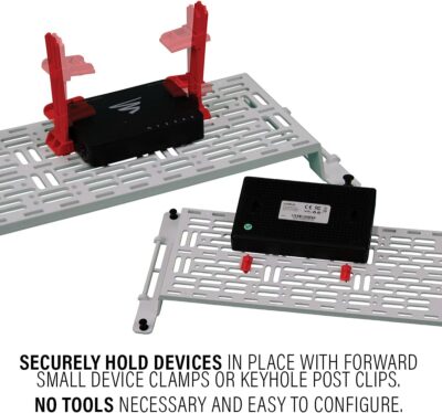 OnQ5-Inch Mounting Plate for On-Q Enclosures – Customizable Accessory for Media Panels, Structured Wiring, and Home Networking – 5 Width x 1.5x Depth – Includes Clips & Cable Mangement – AC1050-EMK