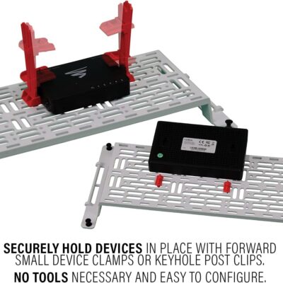OnQ5-Inch Mounting Plate for On-Q Enclosures – Customizable Accessory for Media Panels, Structured Wiring, and Home Networking – 5 Width x 1.5x Depth – Includes Clips & Cable Mangement – AC1050-EMK