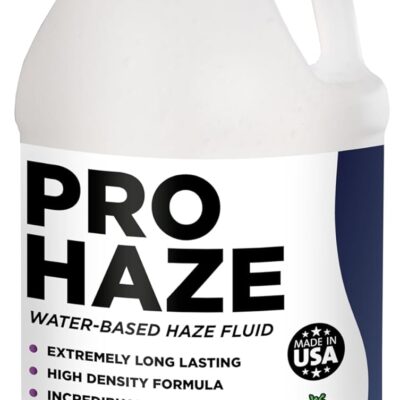 Froggys Fog Pro Haze High-Performance Haze Fluid for Hurricane Haze 2 and Other Haze Machines, Water-Based Hazer Fluid, 1 Gallon