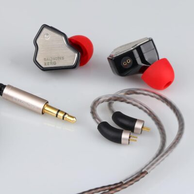 61TuhUg4S0L. AC SL1500 Linsoul 7Hz Salnotes Zero HiFi 10mm Dynamic Driver in-Ear Earphone IEM with Metal Composite Diaphragm Stainless Steel Faceplate Detachable 2Pin OFC Cable (Black, Without Mic)