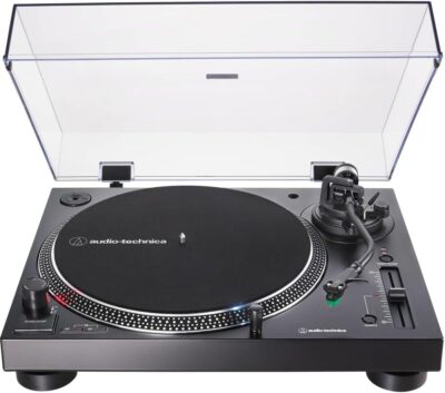 Audio-Technica AT-LP120XUSB Direct-Drive Turntable (Analog & USB), Black, Hi-Fidelity, Plays 33 -1/3, 45, and 78 RPM Records, Convert Vinyl to Digital (Renewed)