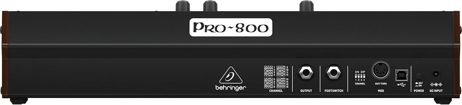 Behringer PRO-800 Classic Analog 8-Voice Polyphonic Synthesizer with 2 VCOs, Classic VCF, Arpeggiator, Sequencer and 400 Program Memories in Eurorack Format