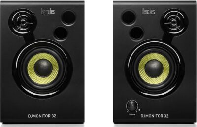 61UzYy3r7TL. AC SL1500 Hercules DJ Starter Kit | Starlight USB DJ Controller with Serato DJ Lite Software, 15-Watt Monitor Speakers, and Sound-Isolating Headphones