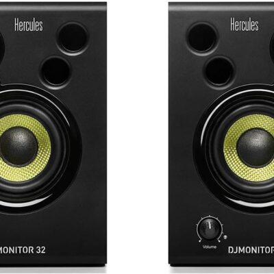 61UzYy3r7TL. AC SL1500 Hercules DJ Starter Kit | Starlight USB DJ Controller with Serato DJ Lite Software, 15-Watt Monitor Speakers, and Sound-Isolating Headphones