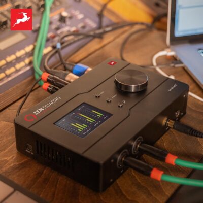 Antelope Audio Zen Quadro USB-C Podcast & Recording Interface — 4 Discrete Studio-Grade Mic Preamps, Pro Conversion & Clocking, Built-In Studio Effects — Bus-Powered — 14-In/10-Out
