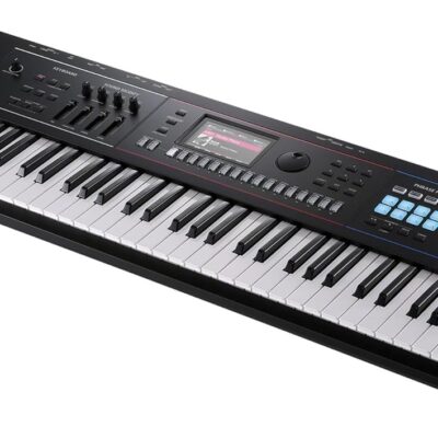 Roland JUNO-D7 Synthesizer Bundle with Adjustable Stand, Bench, Sustain Pedal, Cover, Austin Bazaar Instructional Video, and Polishing Cloth