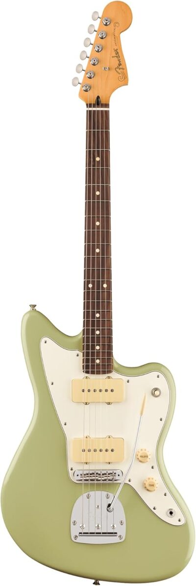 Fender Player II Jazzmaster – Birch Green Bundle with Gig Bag, Strap, Cable, 3-Pack Picks and Guitar Cleaning Kit