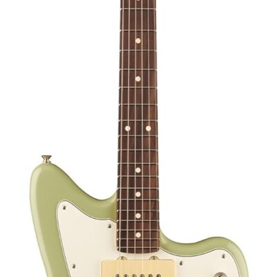 Fender Player II Jazzmaster – Birch Green Bundle with Gig Bag, Strap, Cable, 3-Pack Picks and Guitar Cleaning Kit