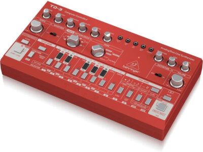 Behringer TD-3-RD Analog Bass Line Synthesizer with VCO, VCF, 16-Step Sequencer, Distortion Effects and 16-Voice Poly Chain