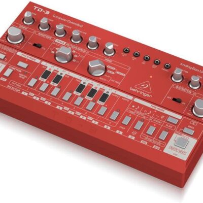 Behringer TD-3-RD Analog Bass Line Synthesizer with VCO, VCF, 16-Step Sequencer, Distortion Effects and 16-Voice Poly Chain