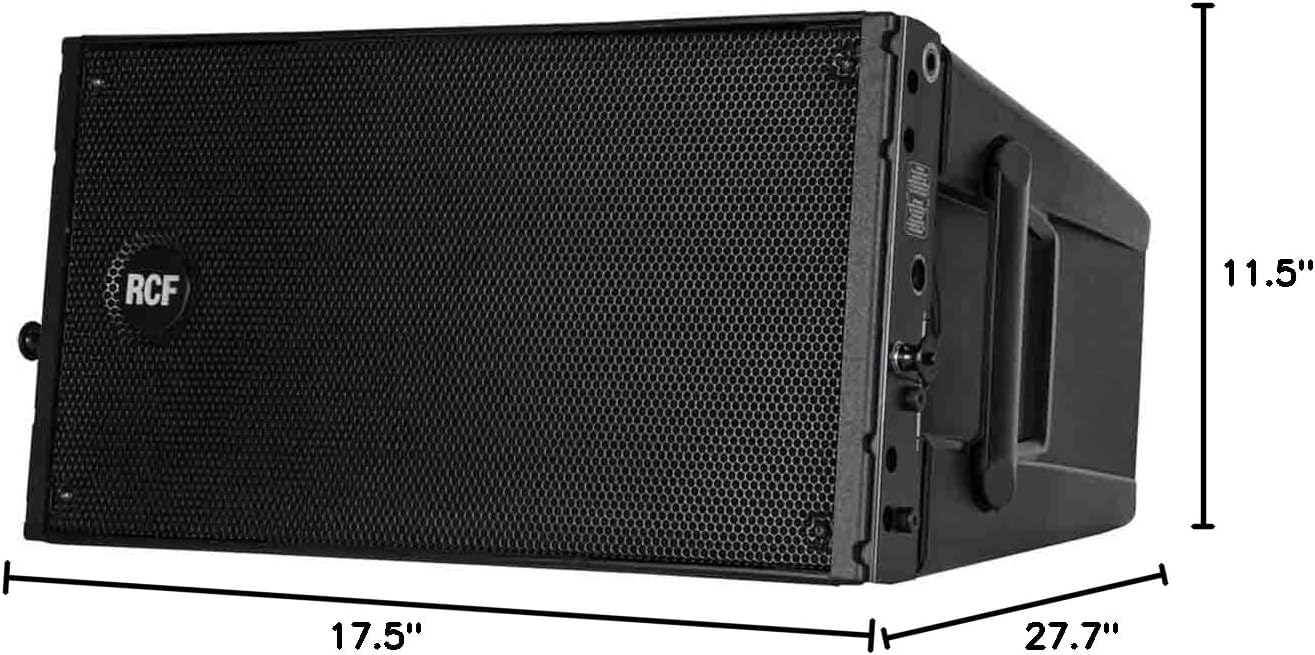 RCF HDL 10-A 1400-watt Dual 8-inch Active Line Array Module – Black (Each)