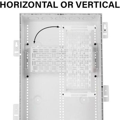 Legrand – OnQ Cable Management, In-Wall Media Box, Dual Purpose Structured Wiring Enclosure with Mounting Bracket, Home Networking Panel, 17 inch, White, ENP1705NAV1