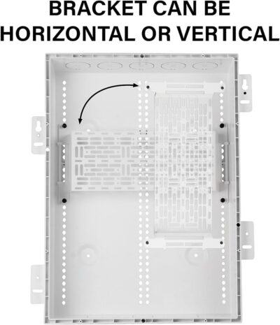 Legrand – OnQ Cable Management, In-Wall Media Box, Dual Purpose Structured Wiring Enclosure with Mounting Bracket, Home Networking Panel, 17 inch, White, ENP1705NAV1
