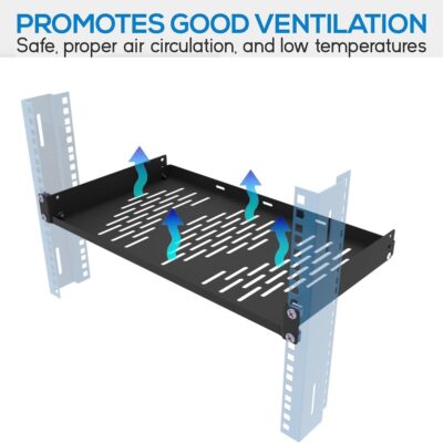 61dSPiNCWyL. AC SL1200 Beiyier 1U Server Rack Shelf, Suitable for 19 Network Equipment Racks and Cabinets, Ventilated Cantilever Tray, Depth of 12 inches, Well-Ventilated (1PCS, Black)