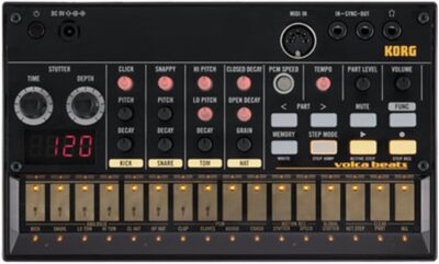 Korg Volca Beats Analog Rhythm Machine Synthesizer with 16-step Sequencer, Drum Parts, MIDI Input, Sync I/O (Open Box)