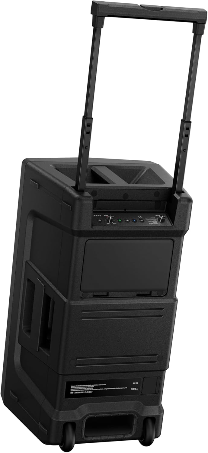 AlphaTheta Wave‑Eight Battery‑Powered Party Speaker for DJs & Performers – Portable Bluetooth Event Speaker with Ultra‑Low‑Latency Wireless Audio, High‑Output Sound, Built‑in Battery