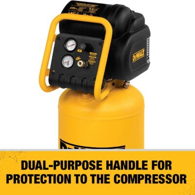 DEWALT Vertical Portable Compressor, 1.9 Hp 200 Psi Oil Free High Pressure Low Noise (D55168)