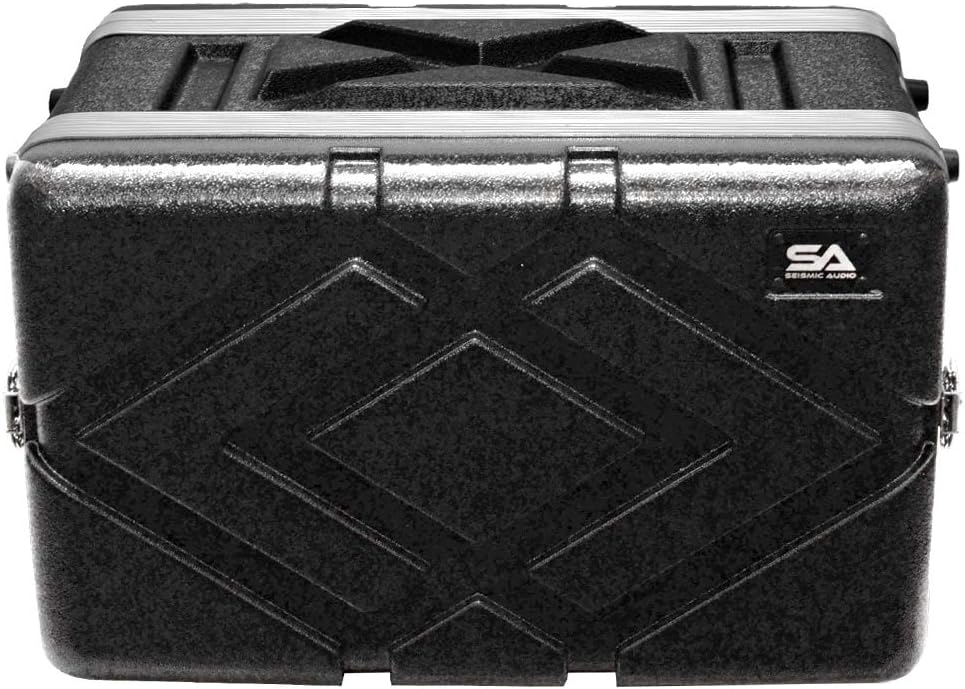 Seismic Audio – SALWR6S – Lightweight 6 Space Compact ABS Rack Case – 6U PA DJ Amp Effects Shallow Rack Case