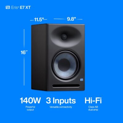 61jtObB3NcL. AC SL1500 PreSonus Eris E7 XT 2-Way Active Studio Monitor with EBM Waveguide (Pack of 1)