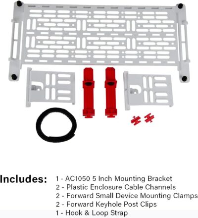 OnQ5-Inch Mounting Plate for On-Q Enclosures – Customizable Accessory for Media Panels, Structured Wiring, and Home Networking – 5 Width x 1.5x Depth – Includes Clips & Cable Mangement – AC1050-EMK