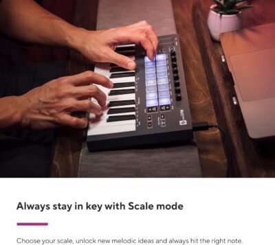 61l5Z2D6GlL. AC SL1500 Novation FLkey Mini – Portable 25-Key, USB, MIDI Keyboard Controller with FL Studio Integration for Music Production