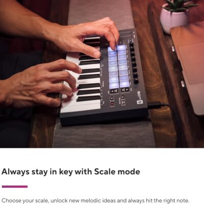 61l5Z2D6GlL. AC SL1500 Novation FLkey Mini – Portable 25-Key, USB, MIDI Keyboard Controller with FL Studio Integration for Music Production