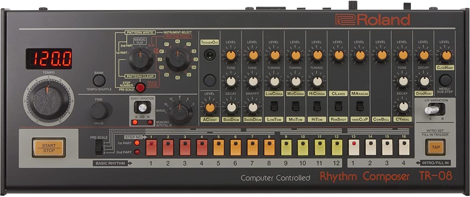 Roland TR-08 Rhythm Composer Bundle with MIDI Cable and Austin Bazaar Polishing Cloth
