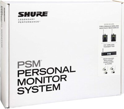 61mMbBoRphL. AC SL1200 1781175960 7040 Shure PSM 300 Twin Pack Pro Wireless in-Ear Monitor Kit, Includes P3T Transmitter, 2X P3RA Receiver and SE215-CL Earphones, G20: 488-512MHz, Black