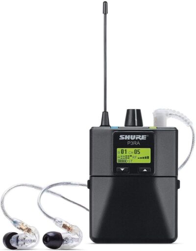 61oWRTq7cPL. AC SL1200 1781175958 8770 Shure PSM 300 Twin Pack Pro Wireless in-Ear Monitor Kit, Includes P3T Transmitter, 2X P3RA Receiver and SE215-CL Earphones, G20: 488-512MHz, Black