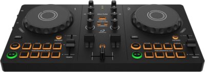 AlphaTheta DDJ-FLX2 Compact 2-Channel DJ Controller – Streaming-Ready, Smart Fader & Smart CFX – Works with rekordbox, djay & Serato DJ Lite – Phone, Tablet & PC/Mac – Free Course Included