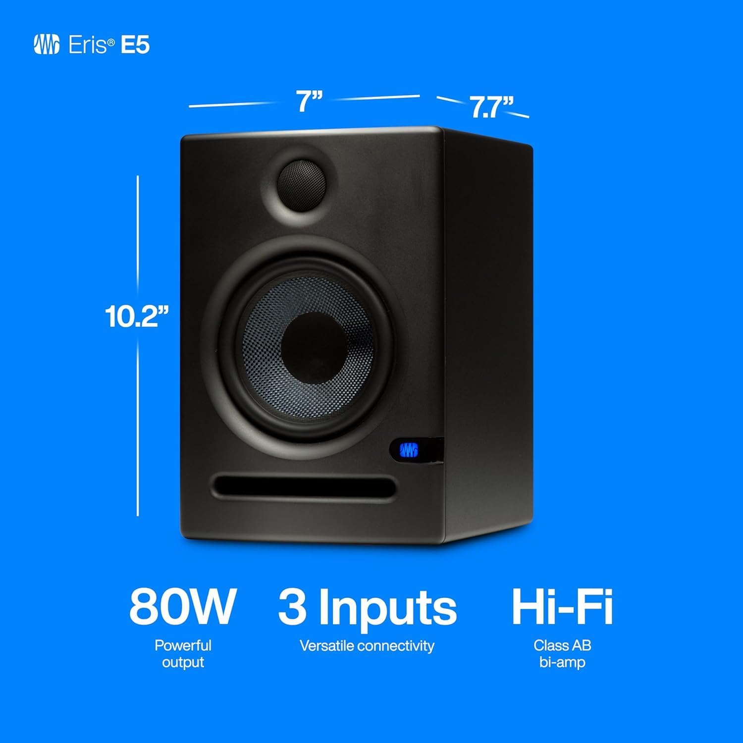 PreSonus Eris E5 Pair 2-Way 5.25 Near Field Studio Monitors