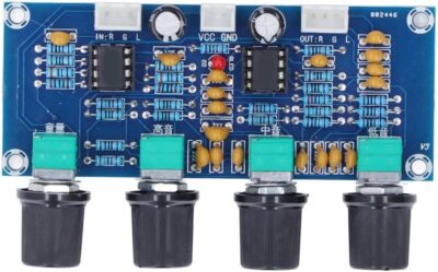 61qViHQxSwL. AC SL1000 Dual Channel Preamp Module NE5532 Chip Tone Control Board for Digital Amplifiers 12-24V DC with Bass/Mid/High Adjustment(XH-A901)