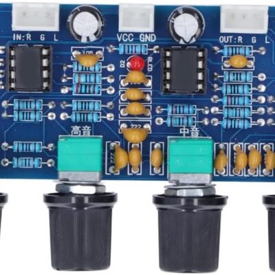 61qViHQxSwL. AC SL1000 Dual Channel Preamp Module NE5532 Chip Tone Control Board for Digital Amplifiers 12-24V DC with Bass/Mid/High Adjustment(XH-A901)