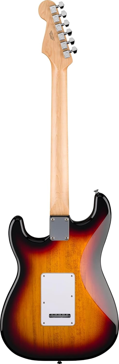 Fender Standard Stratocaster – 3-Color Sunburst Bundle with Strap, Guitar Cleaning Kit and Austin Bazaar Instructional Video