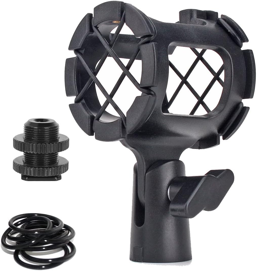 Sennheiser MKE 600 Shotgun Microphone Bundled with Universal Shockmount + Windshield for Shotgun Microphones + 20-Feet XLR Microphone Cable + Cleaning Cloth (5 Items)