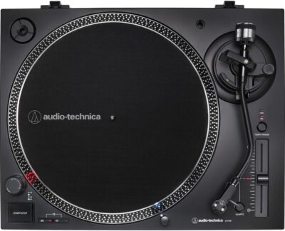 Audio-Technica AT-LP120XUSB Direct-Drive Turntable (Analog & USB), Black, Hi-Fidelity, Plays 33 -1/3, 45, and 78 RPM Records, Convert Vinyl to Digital (Renewed)