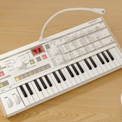 61v43qw8QzL. AC SL1200 Korg microKORG S Compact Analog Modeling Synthesizer w/ Vocoder Mini Mic and built-in Stereo Speaker System