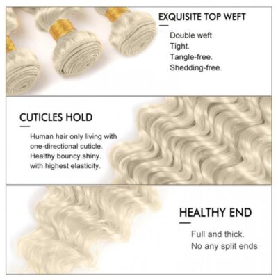 61xktHbjrPL. SL1000 #88 Platinum Blonde Bundles Human Hair Deep Wave Bundles 30 30 30 Inch Platinum Blonde Deep Wave Bundle Unprocessed Brazilian Virgin Weave Hair 3 Bundle 50 Gram Per Bundle