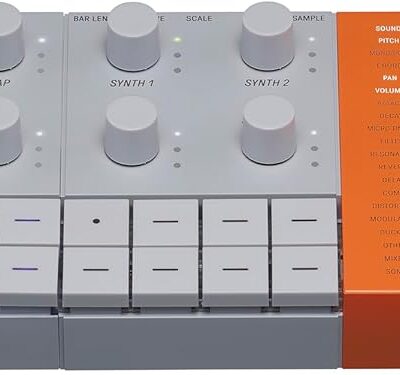 Yamaha SEQTRAK Mobile Music Ideastation, Advanced Sequencer, Onboard Sampling, Built-In Speakers and Microphone, Orange