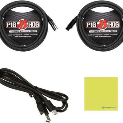 61zDsnyK1dL. AC SL1000 Arturia MiniFuse 4 Versatile Desktop USB-C Audio Interface, White w/ 2-Pack Pig Hog PHM10 8mm XLR Microphone Cable and Liquid Audio Polishing Cloth