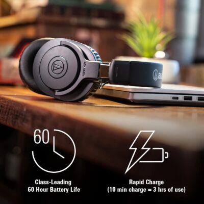 Audio-Technica ATH-M20xBT Wireless Over-Ear Headphones, Black