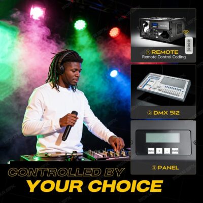 711IY8GYNVL. AC SL1500 Moka Water-Based Hazer 1200W Silent Professional Haze Machine with DMX, Remote Control, Timer & Flight Case for DJ, Stage, Theater, Nightclub, Wedding, Church, Concert & Live Events (Hazer)